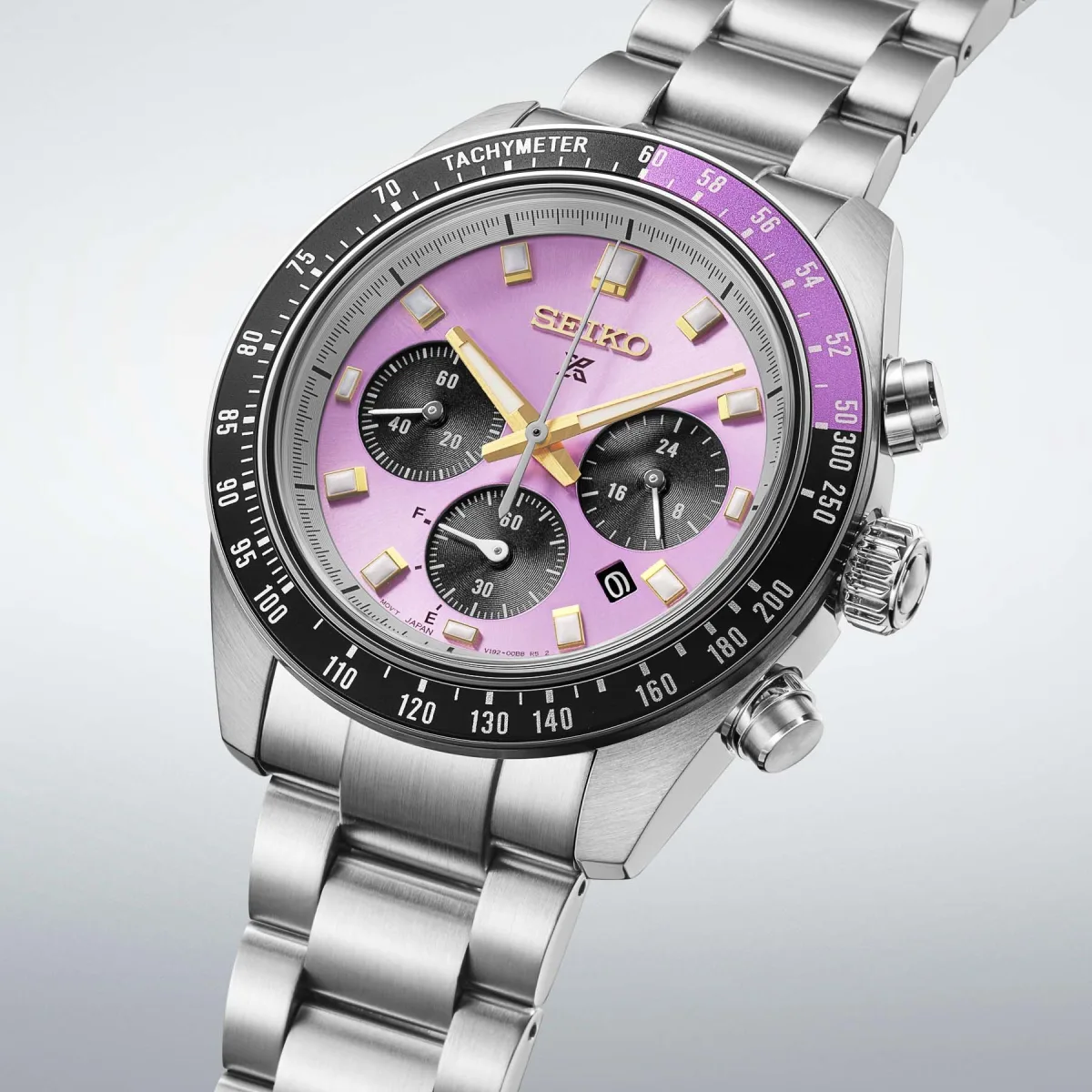 Close-up of Seiko Alpinist Mechanical's transparent case back