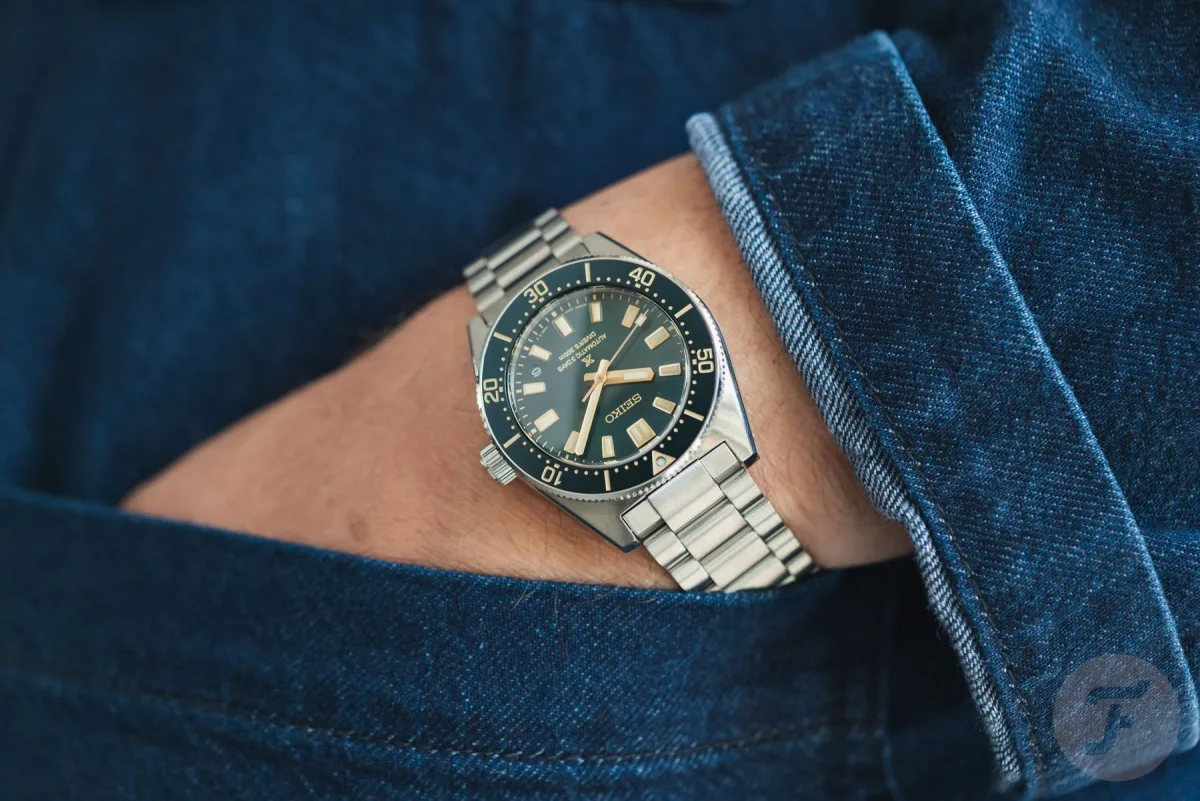 Seiko HBC010 on wrist with black silicone strap