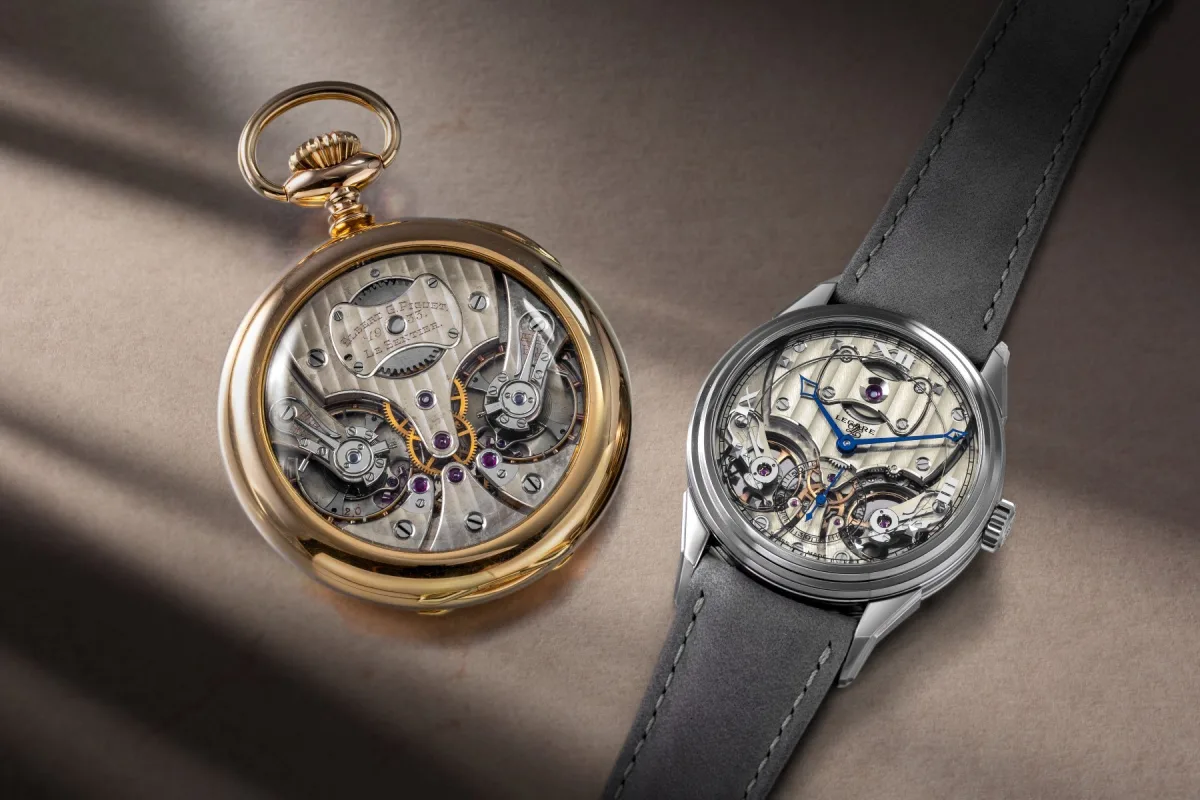 Legare Chapter 1 AGP Inverted watch showcasing dual balance wheel