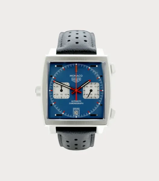 TAG Heuer Monaco Calibre 11 CAW211P.FC6356 with blue dial and square steel case