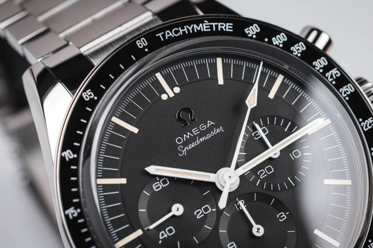 Close-up of Omega Speedmaster Professional Moonwatch