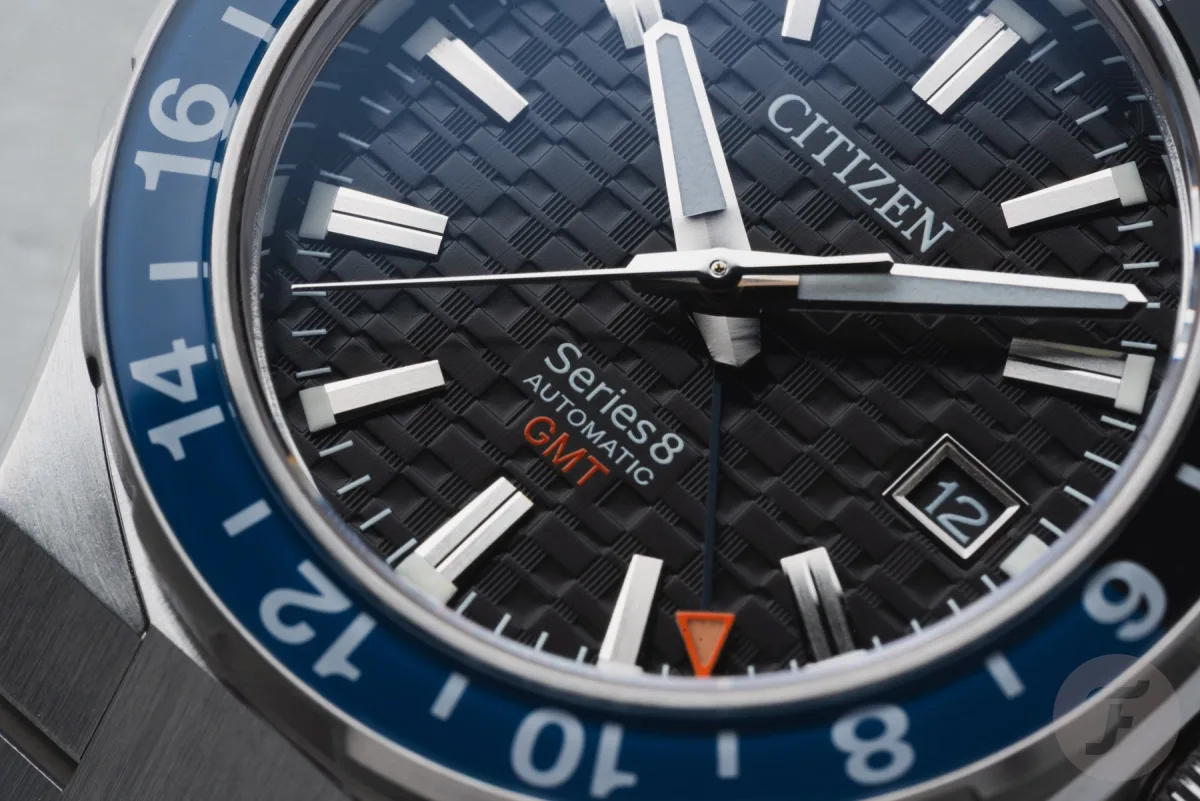 Two Citizen Series 8 880 GMT models with different bezels and dials