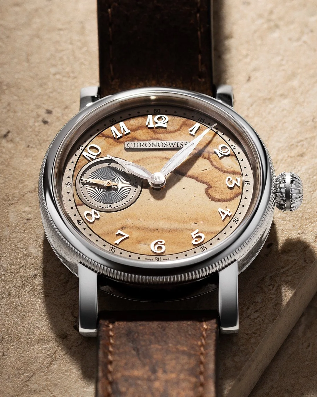 Chronoswiss Small Second with serpentine stone dial