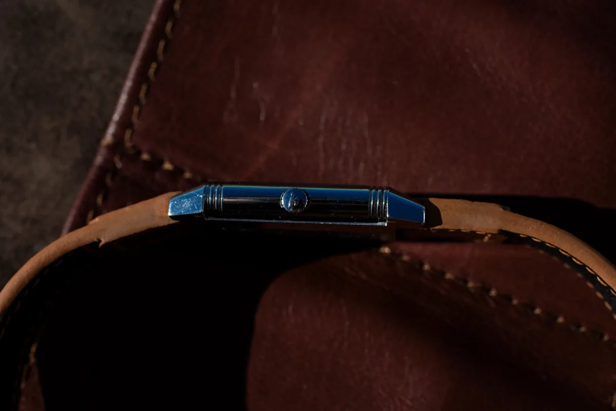 Close-up of Jaeger-LeCoultre Reverso Classique watch, reference 252.8.86.