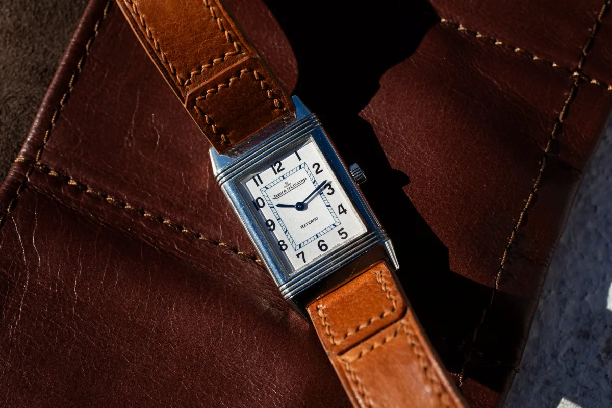 Detailed view of Jaeger-LeCoultre Master Control watch mechanism.