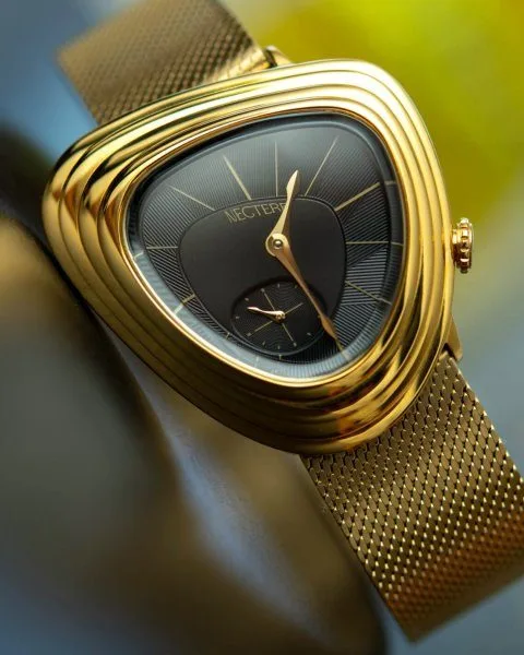 Nectere Eclipse watch dial close-up