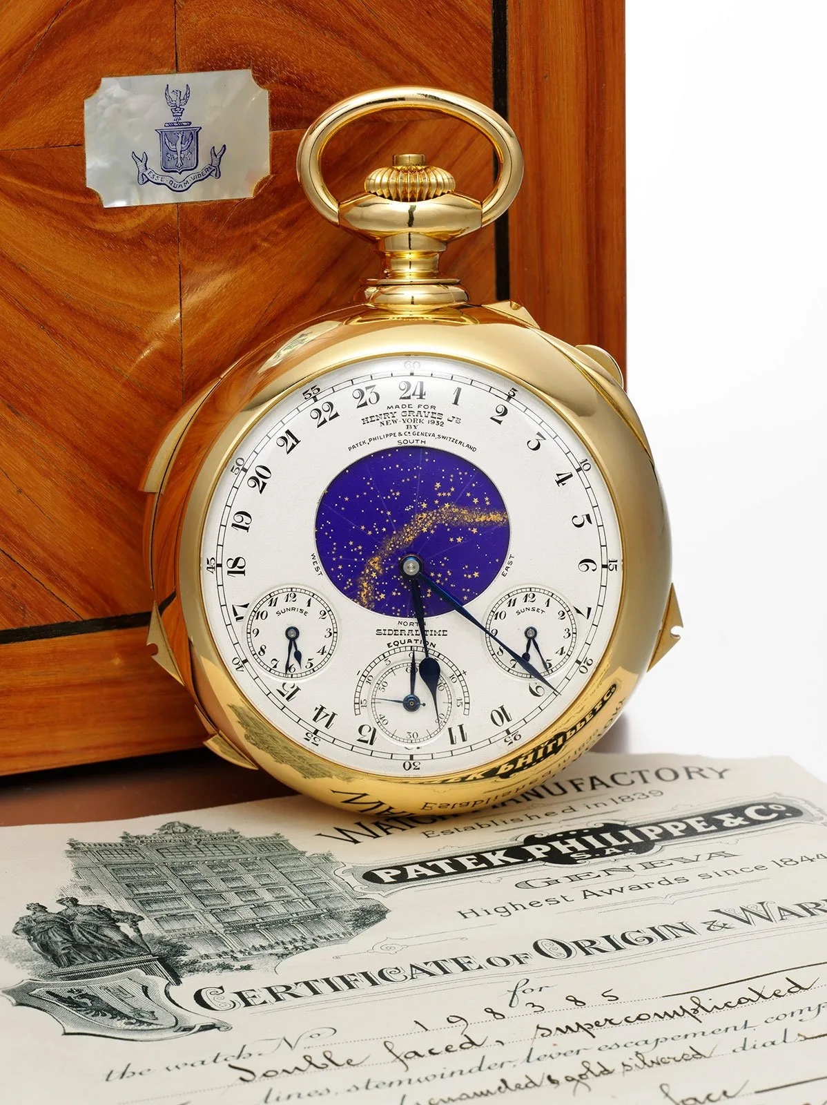 Patek Philippe astronomical pocket chronometer