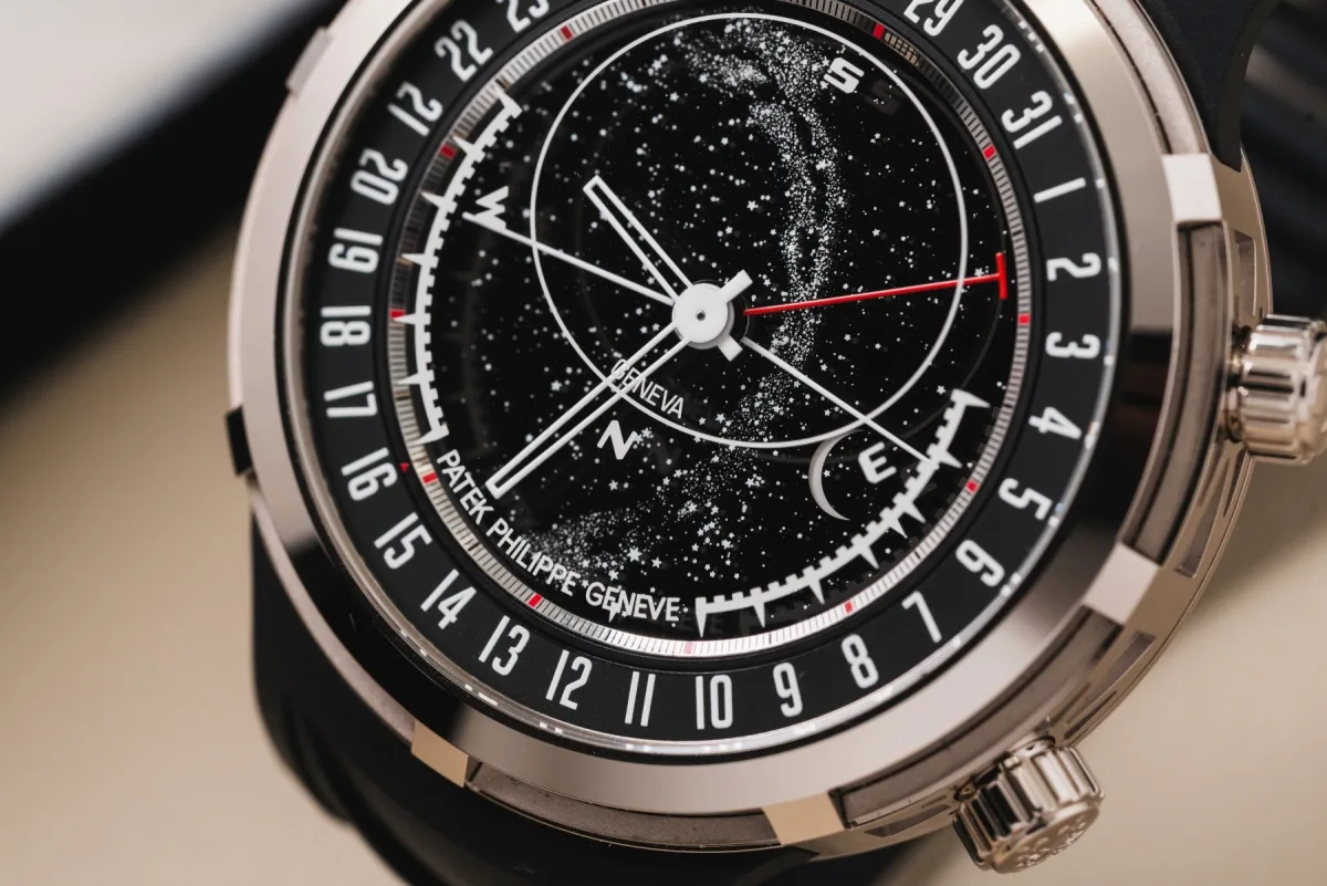 Patek Philippe 6105G-001 Celestial watch showing sky chart