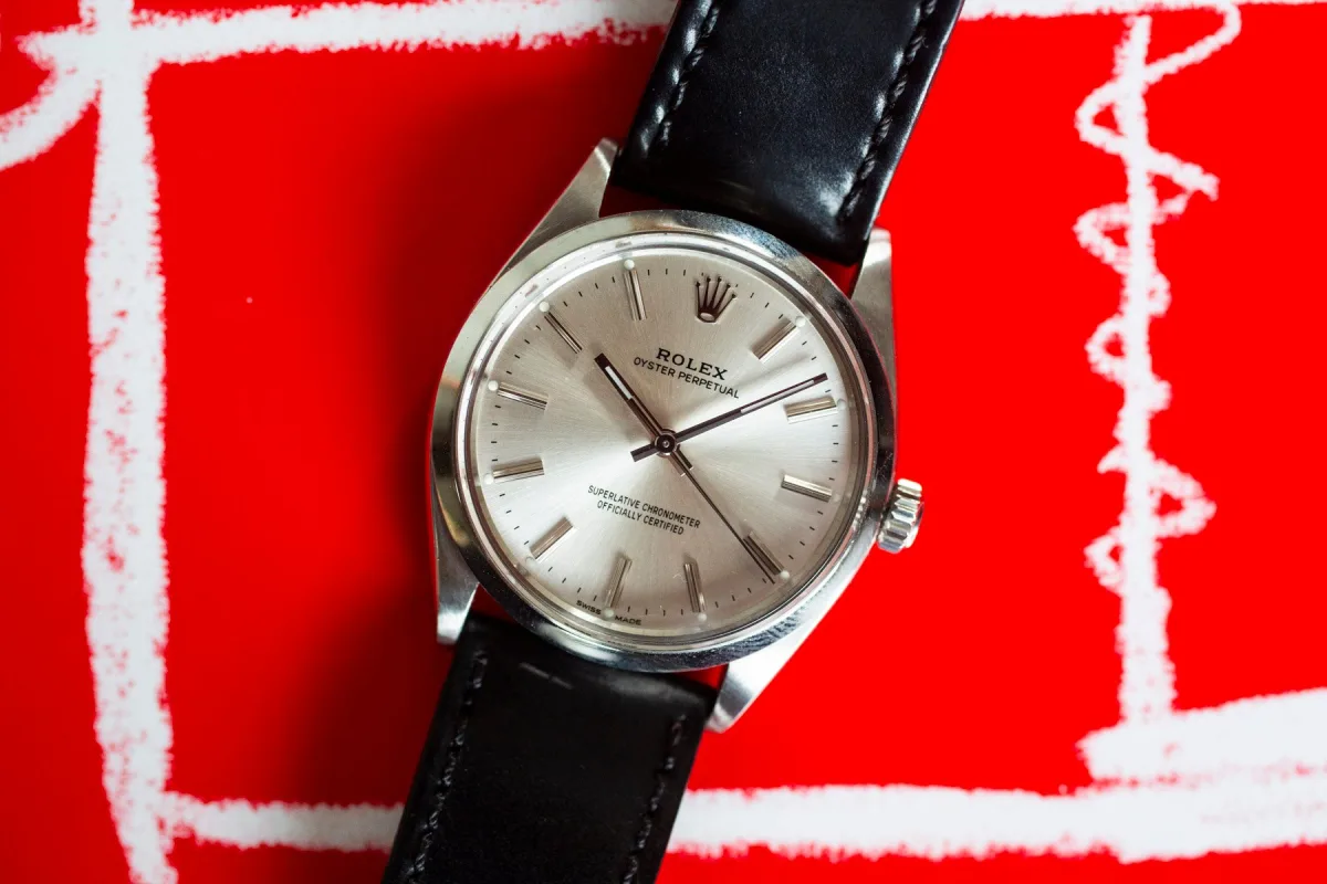 Rolex King Midas with Greek letter dial and left crown