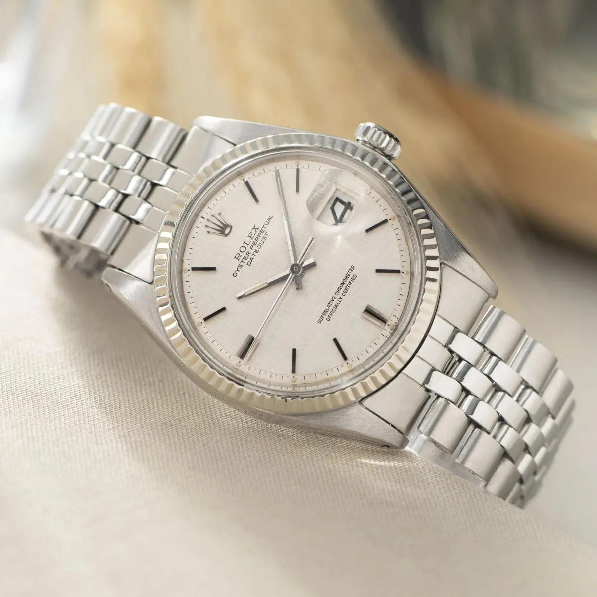 Close-up of Rolex Sea-Dweller ref. 16600 showing the aluminum bezel