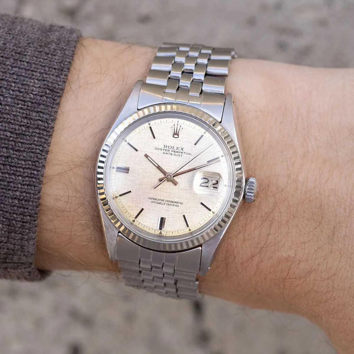 Vintage Rolex Datejust ref. 1601 with pie-pan dial