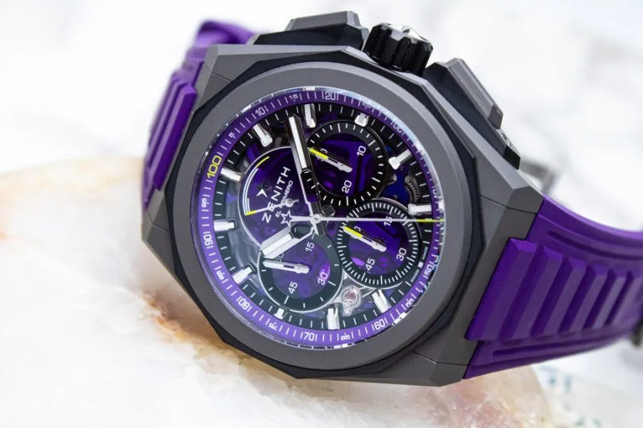Zenith Defy Extreme Ultraviolet dial close-up