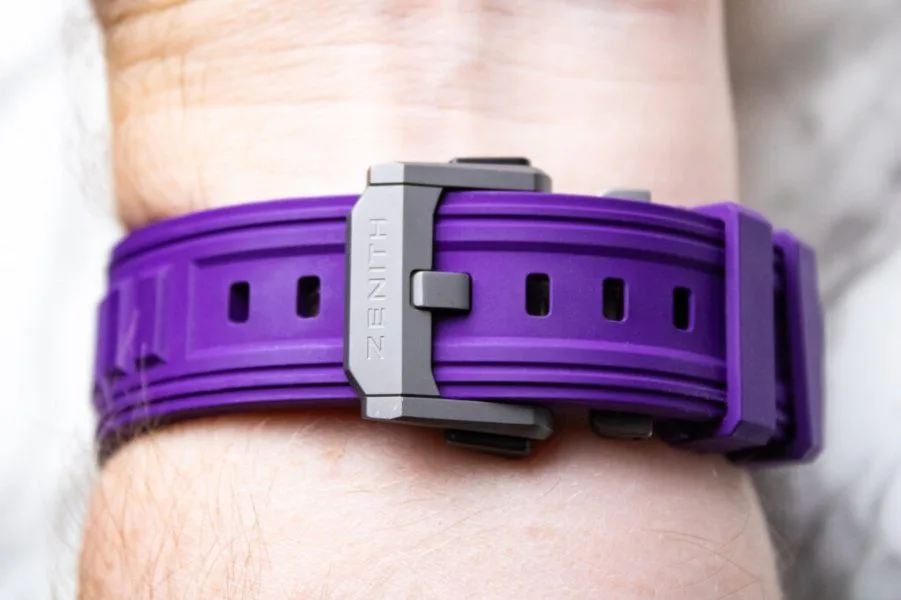 Zenith Defy Extreme Ultraviolet violet rubber strap