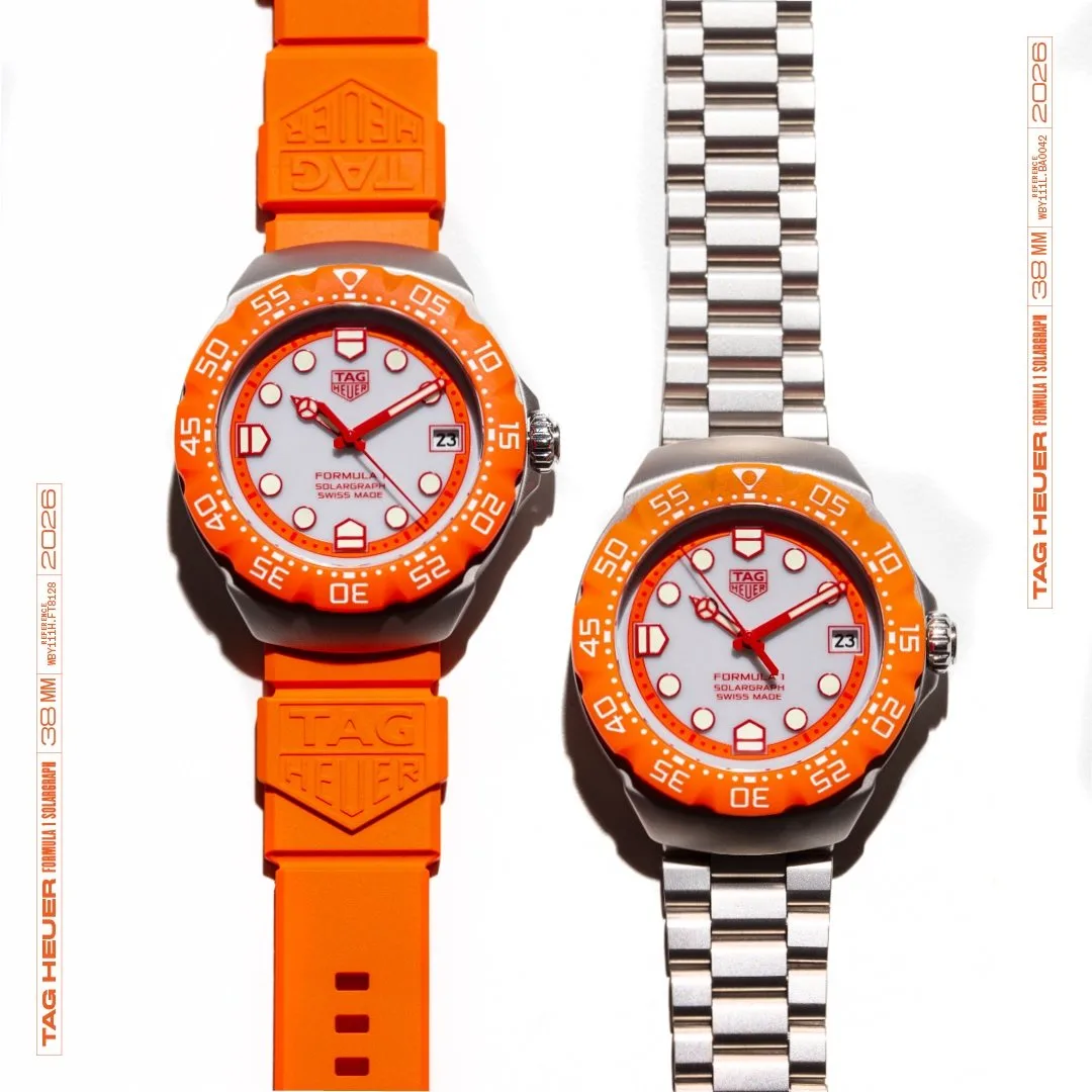 TAG Heuer Formula 1 Solargraph Zandvoort watch with an orange strap