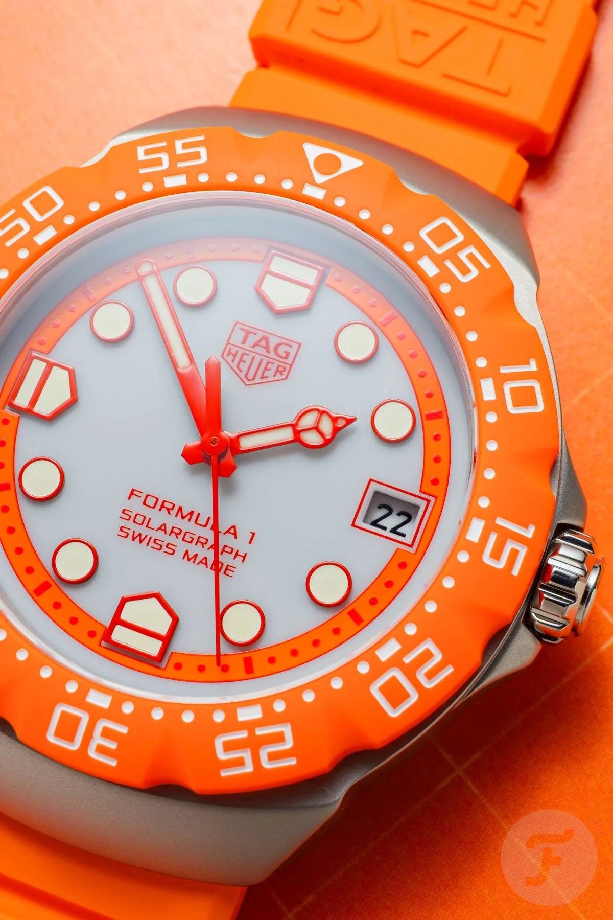 Original 1990s TAG Heuer Formula 1 watch in orange