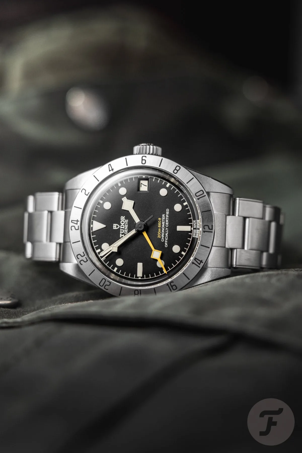 Tudor Black Bay Pro dial close-up