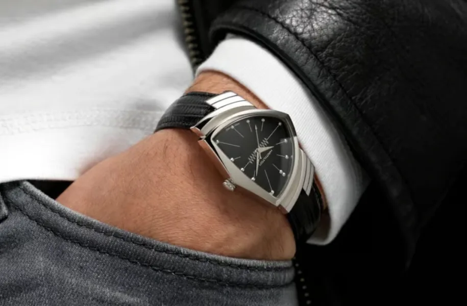Elvis Presley wearing Hamilton Ventura