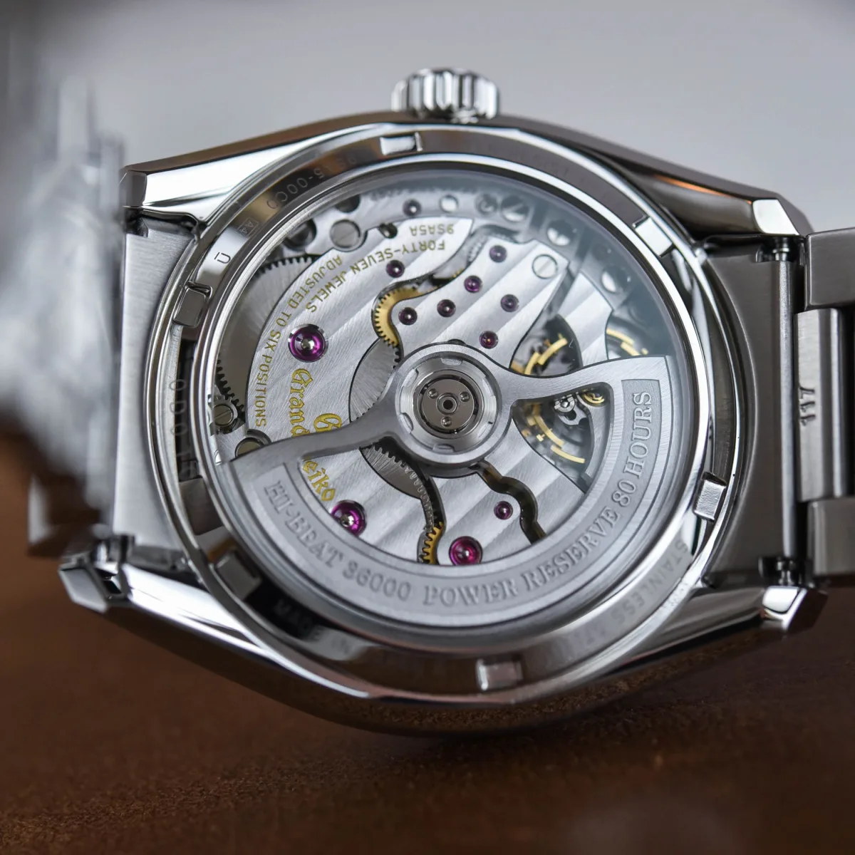 Side view of Grand Seiko SLGH005 case