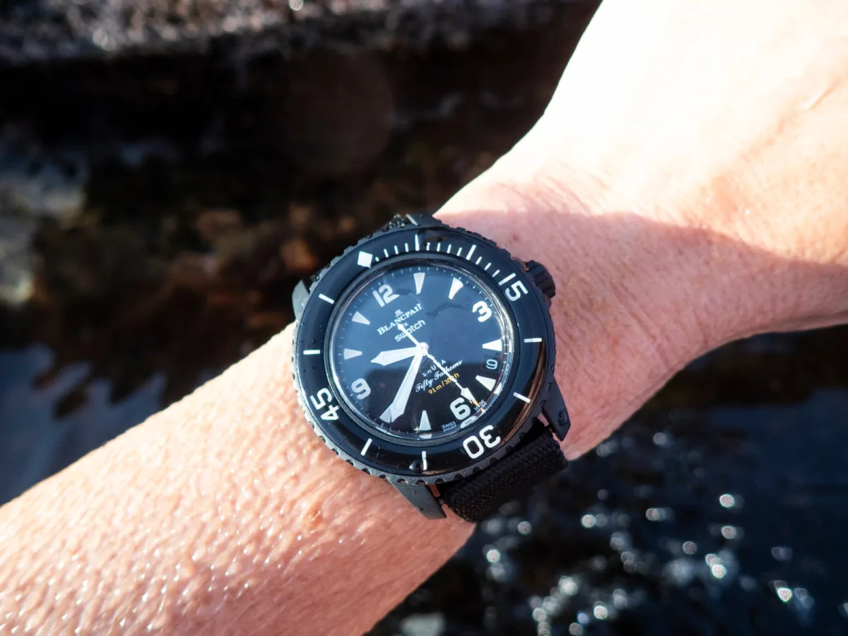 Swatch Scuba Fifty Fathoms in natural setting